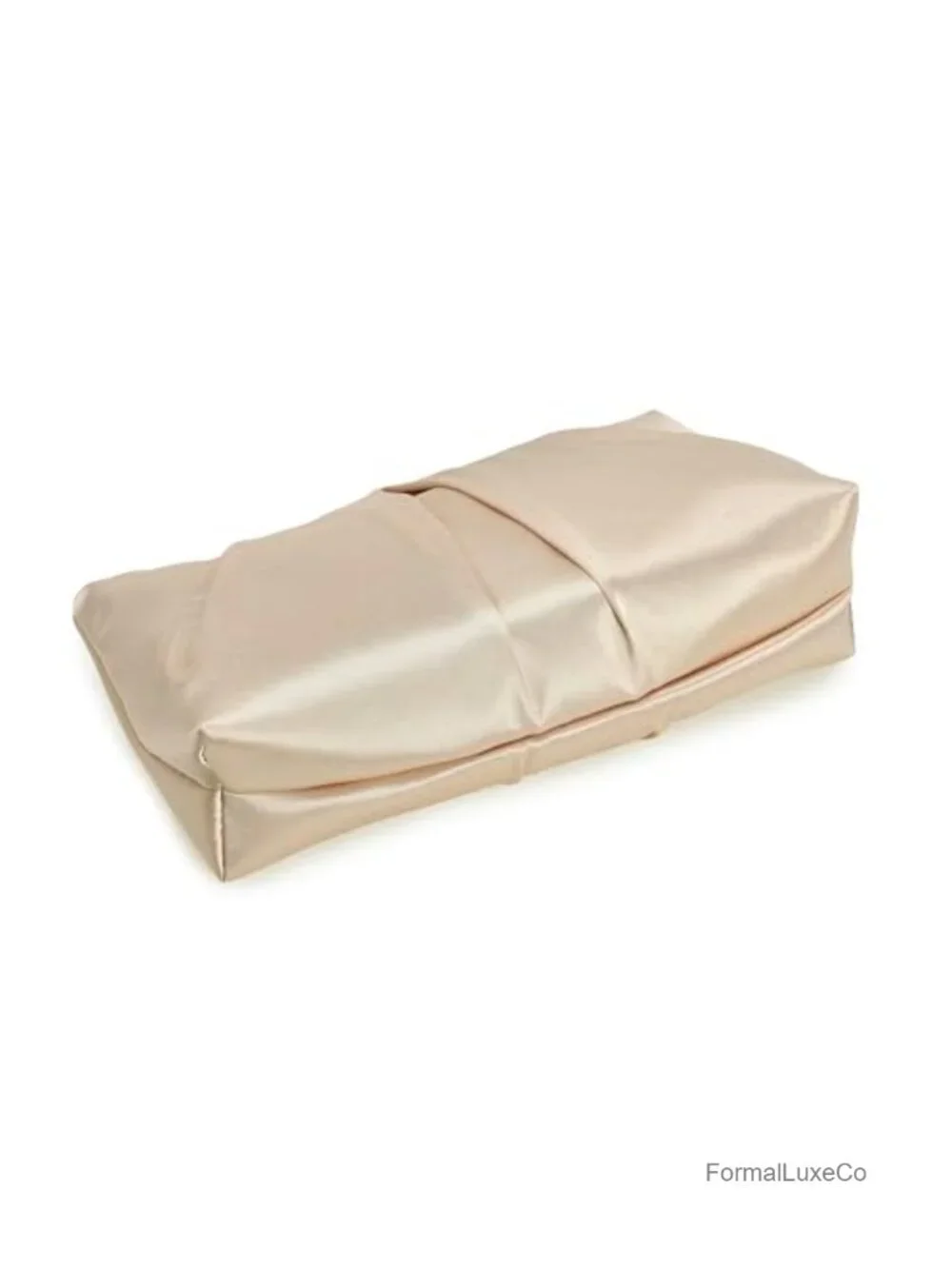 Pleated Satin Clutch Even Bag Wedding Party Formal Purse with Removable Chain